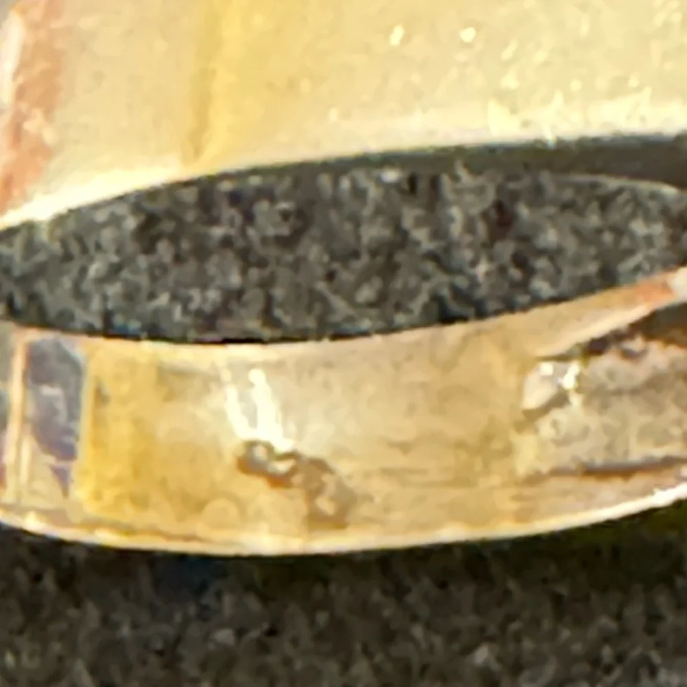 Mid-century style sterling 925 ring with baguette cut CZs